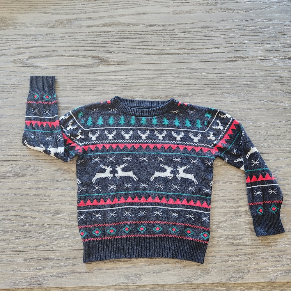 Andy & Evan Green and Black Patterned Sweater